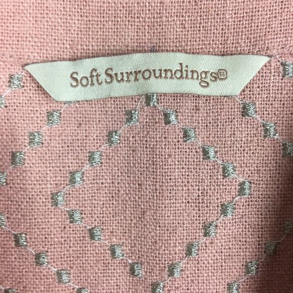 Soft Surroundings Dusty Rose Embroidered Tunic - Picture 4 of 9